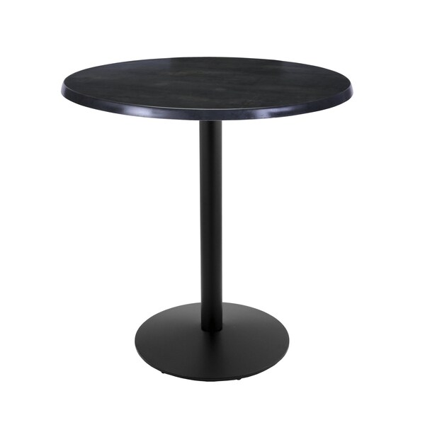 Holland Bar Stool Co 42" Tall In/Outdoor All-Season Table, 36" dia. Black Steel Top OD214-2242BWOD36RBlkStl - main